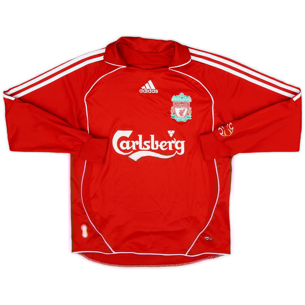 2006-08 Liverpool Home L/S Shirt - 8/10 - (L.Boys)