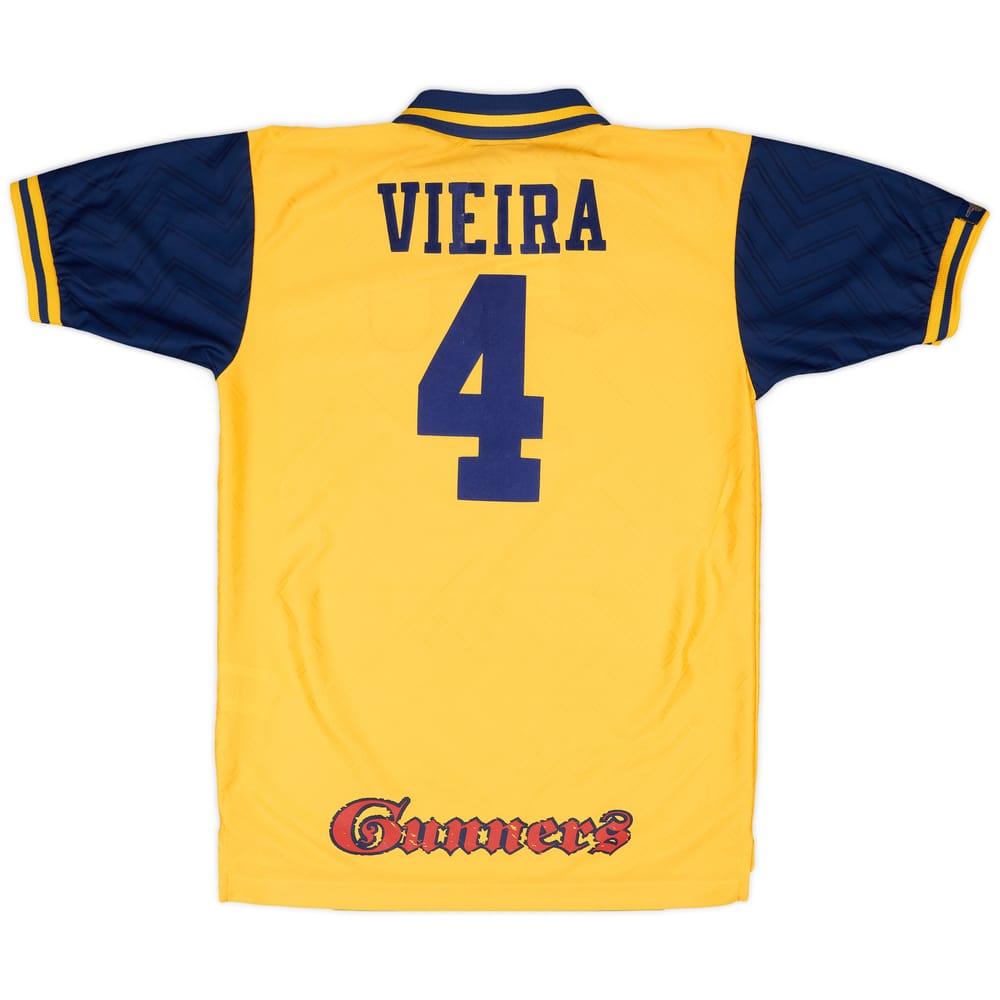 1996-97 Arsenal Away Shirt Vieira #4 - 7/10 - (XL.Boys)