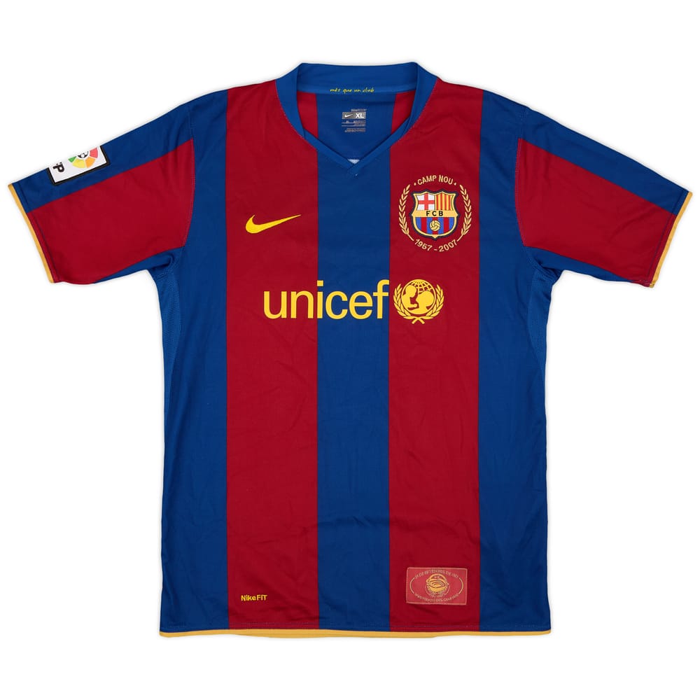 2007-08 Barcelona Home Shirt - 7/10 - (XL.Boys)