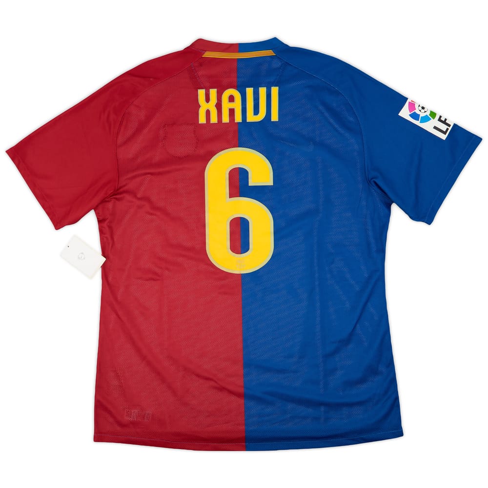 2008-09 Barcelona Player Issue Home Shirt Xavi #6 (XL)