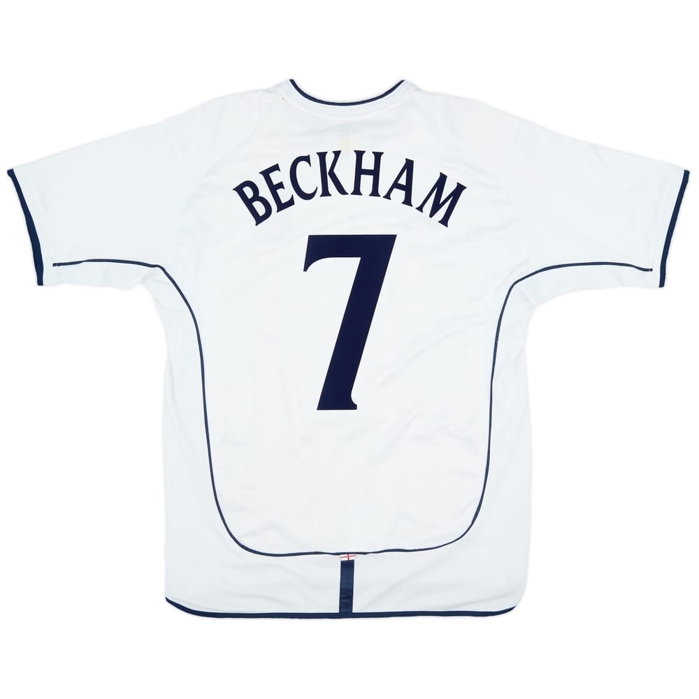 2001-03 England Home Shirt Beckham #7 - 5/10 - (L)