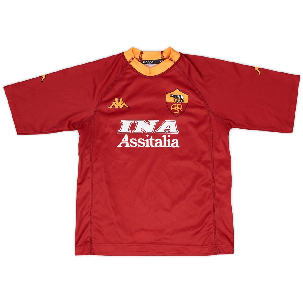 2000-01 Roma Home Shirt - 8/10 - (L.Boys)