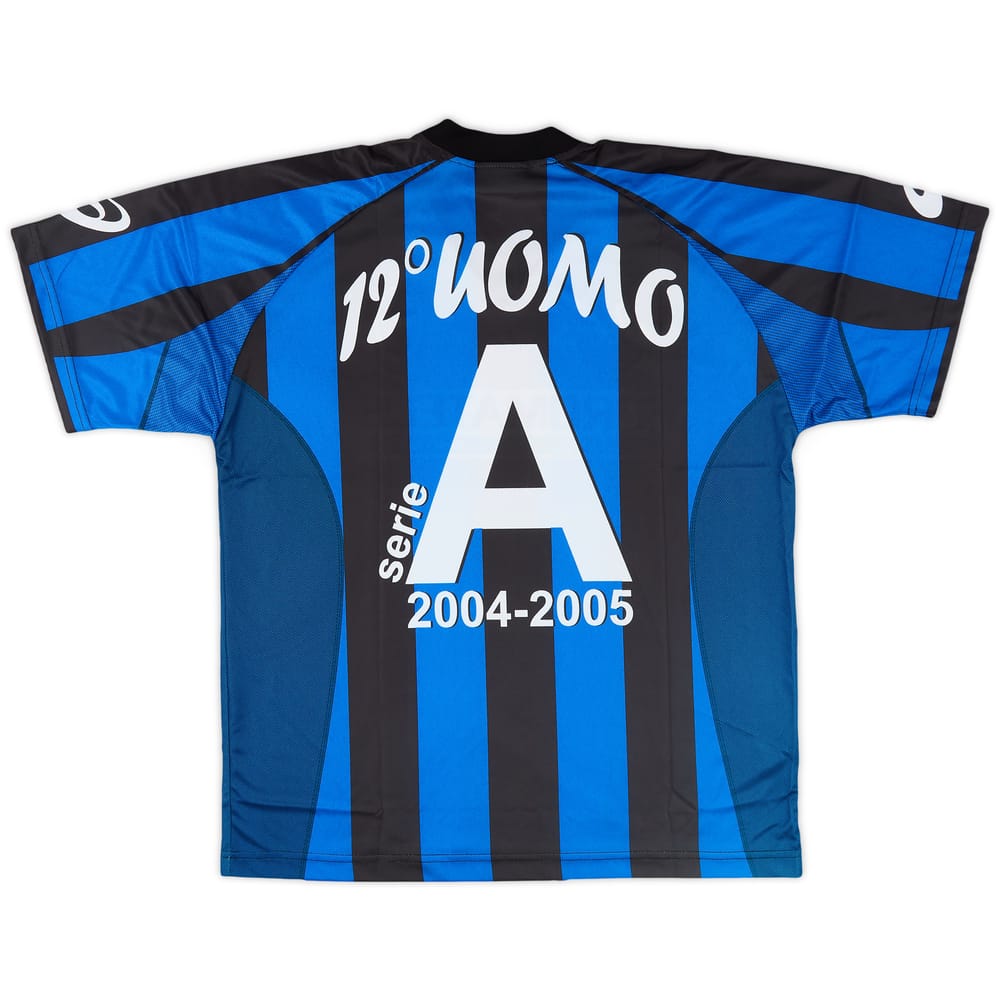 2004-05 Atalanta Basic Home &#039;12 Uomo&#039; Shirt (XL)