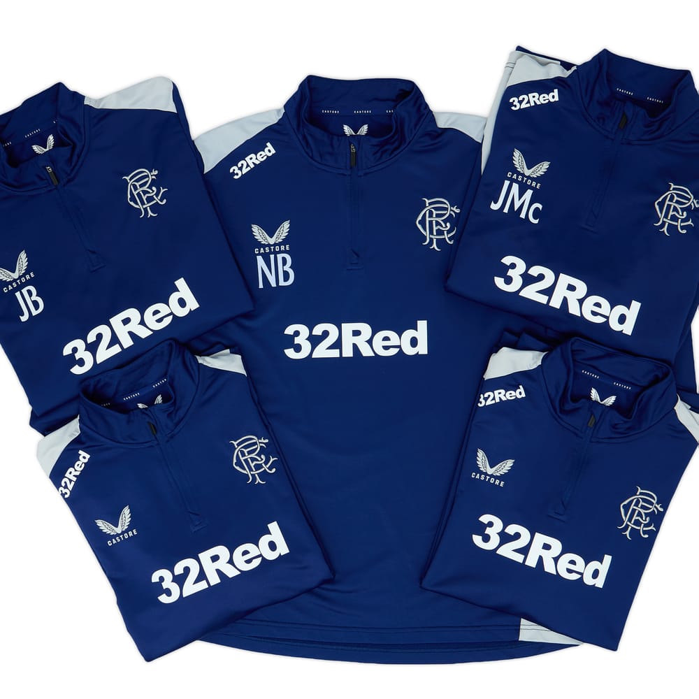 2023-24 Rangers Staff Issue 1/4 Zip Training Top # - As New