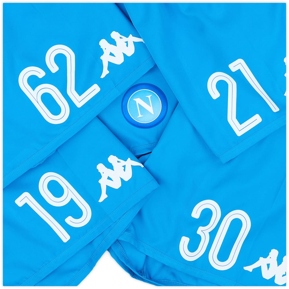 2017-18 Napoli Player Issue Home Shorts # - 7/10