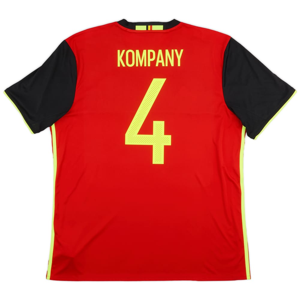 2016-17 Belgium Home Shirt Kompany #4 - 8/10 - (XL)
