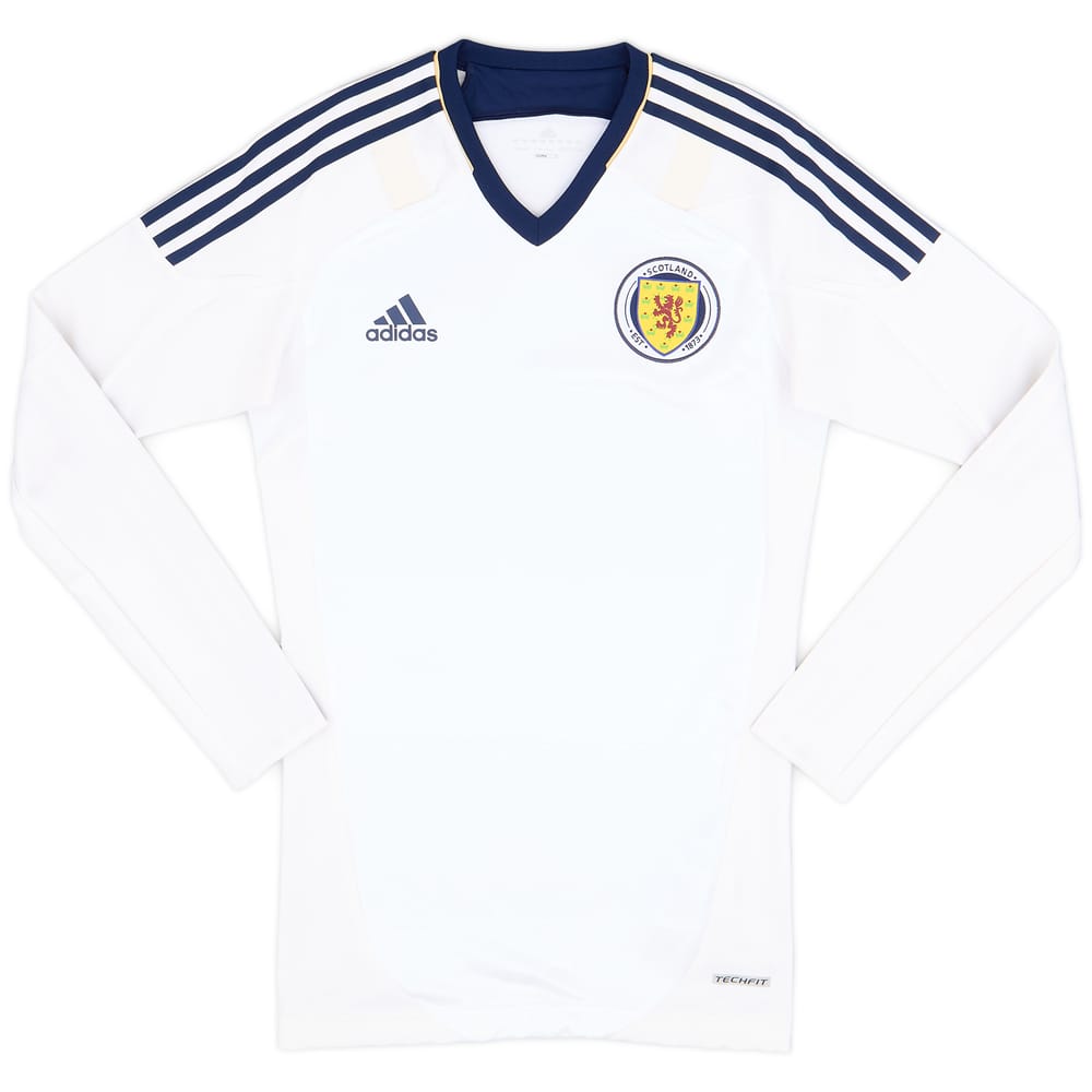 2012-14 Scotland Player Issue Techfit Away L/S Shirt - 8/10 - (S)