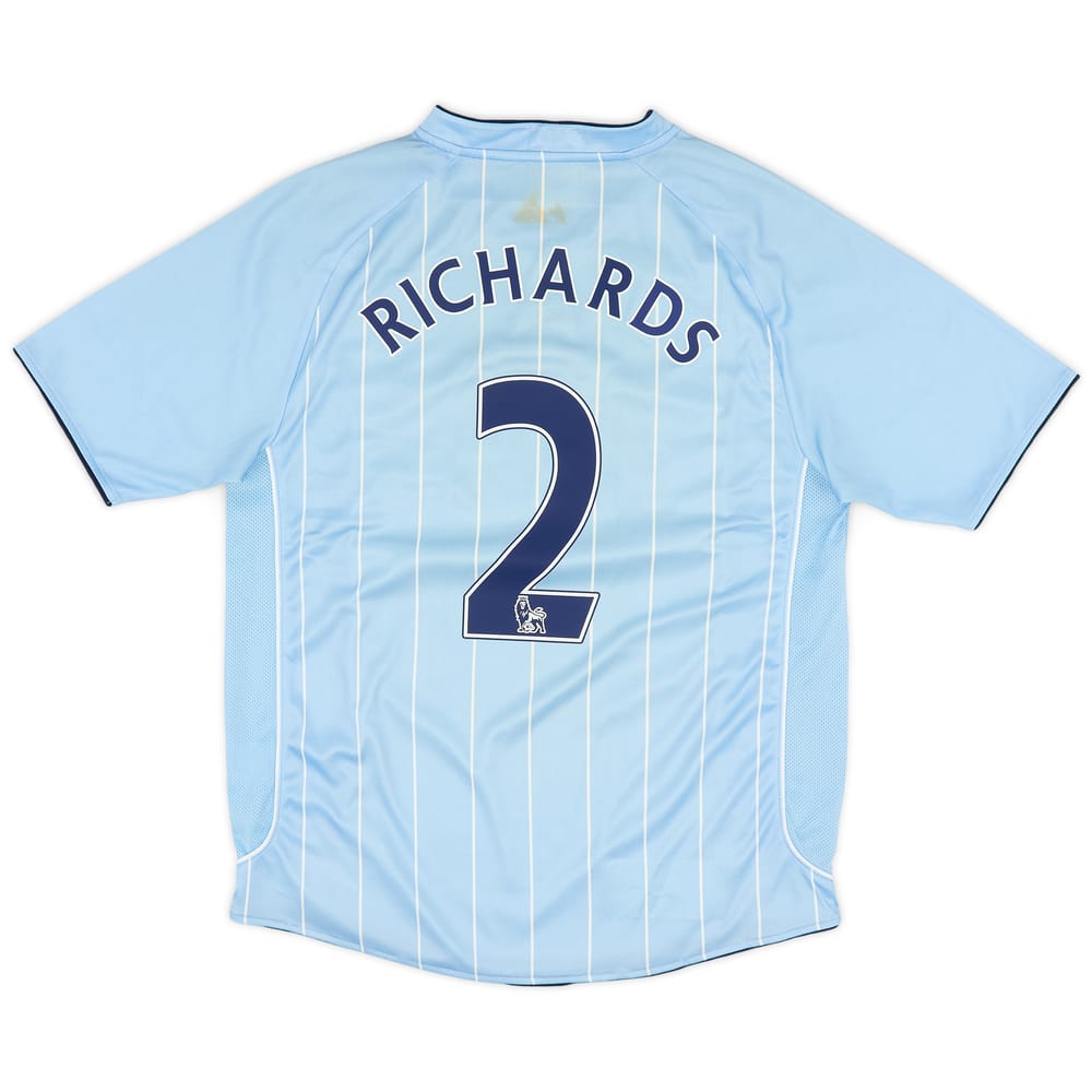 2007-08 Manchester City Home Shirt Richards #2 - 6/10 - (L)
