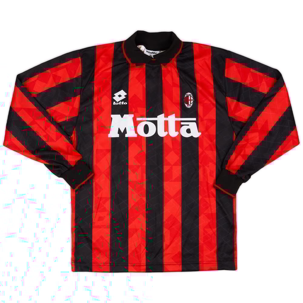 1993-94 AC Milan Home L/S Shirt - 9/10 - (S)