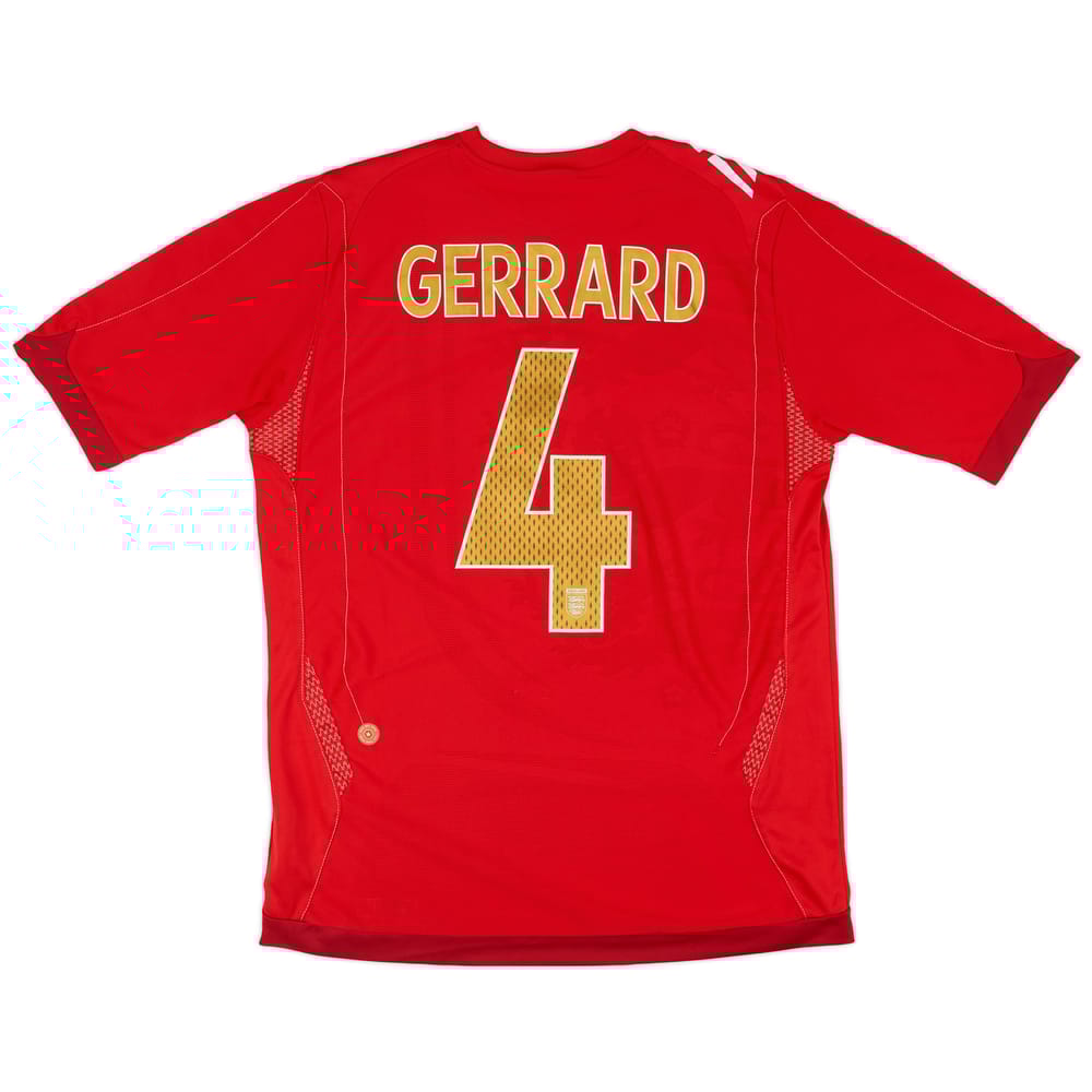 2006-08 England Away Shirt Gerrard #4 - 4/10 - (M)