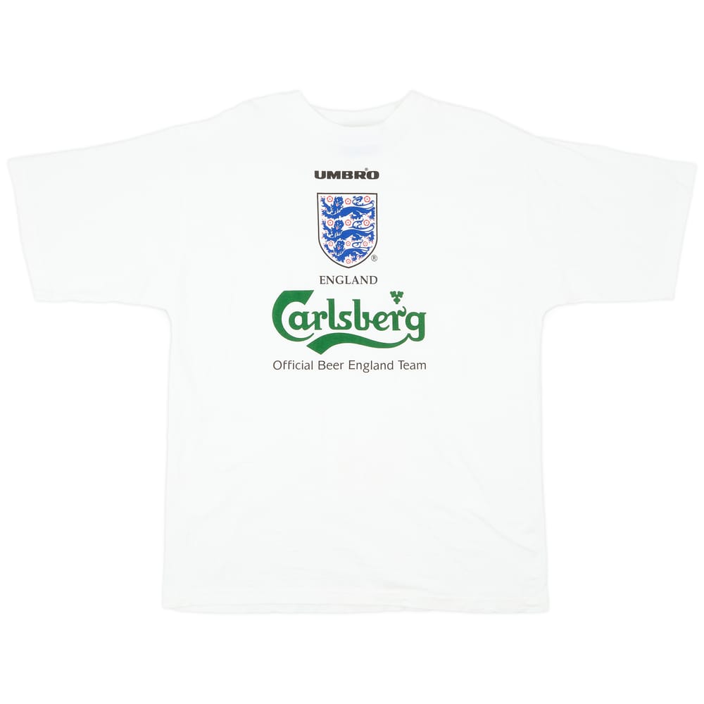 1996-97 England Umbro Cotton Tee - 8/10 - (XL)