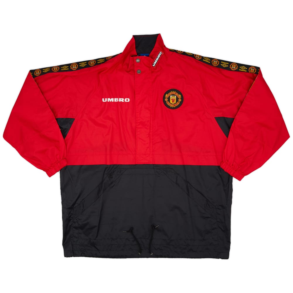 1996-97 Manchester United Umbro 1/2 Zip Drill Top - 9/10 - (XL)
