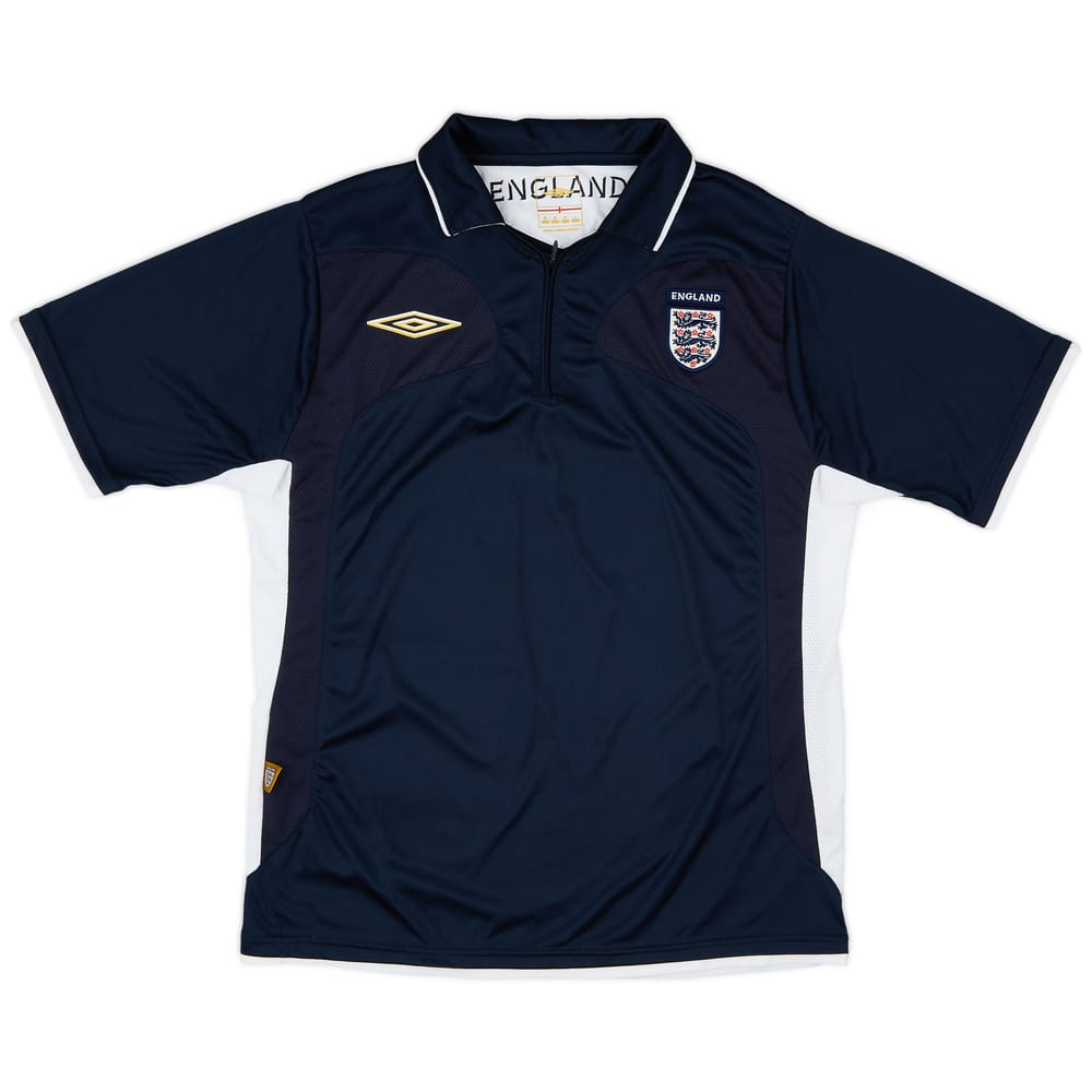 2004-05 England Umbro 1/4 Zip Polo Shirt - 9/10 - (M)