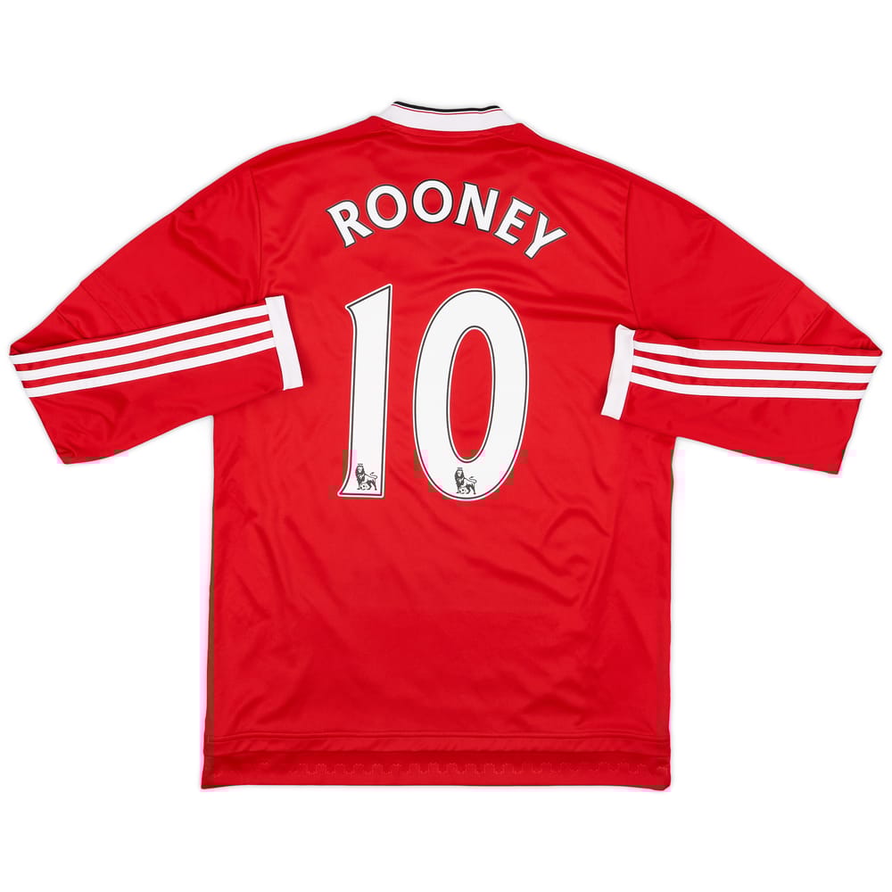 2015-16 Manchester United Home L/S Shirt Rooney #10 - 7/10 - (M)