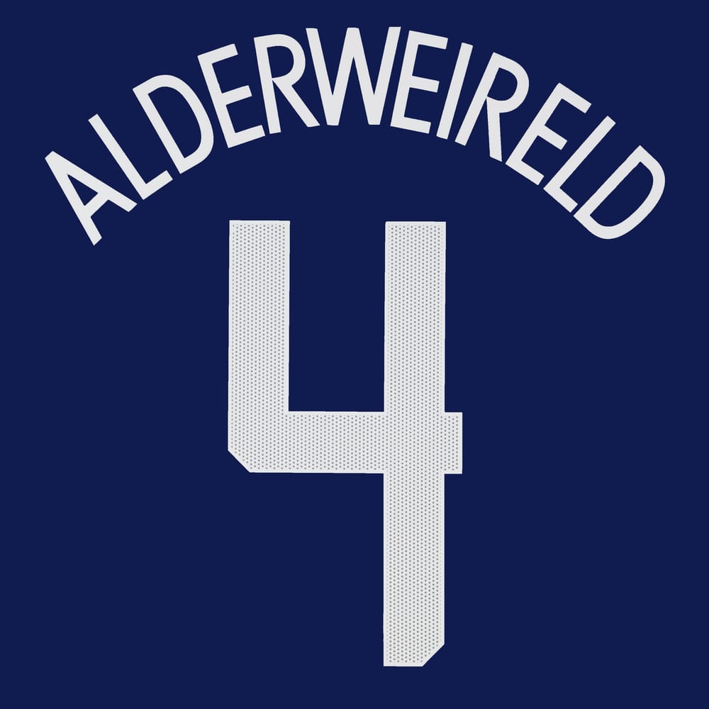 2017-18 Tottenham Away Alderweireld #4 Name Set