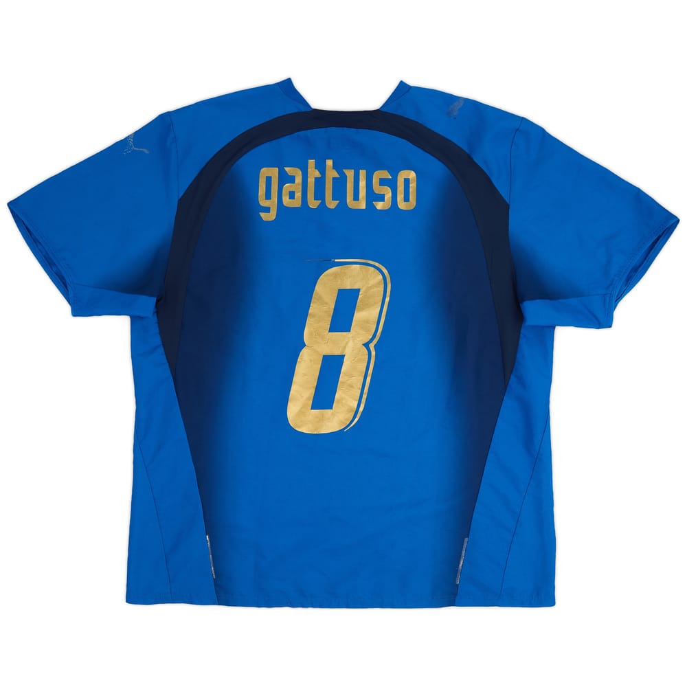 2006 Italy Home Shirt Gattuso #8 - 4/10 - (XL)