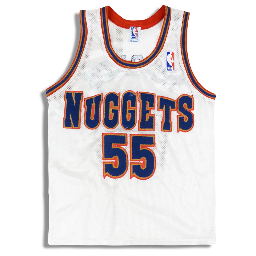 1993-96 Denver Nuggets Mutombo #55 Spalding Jersey (Home) XS