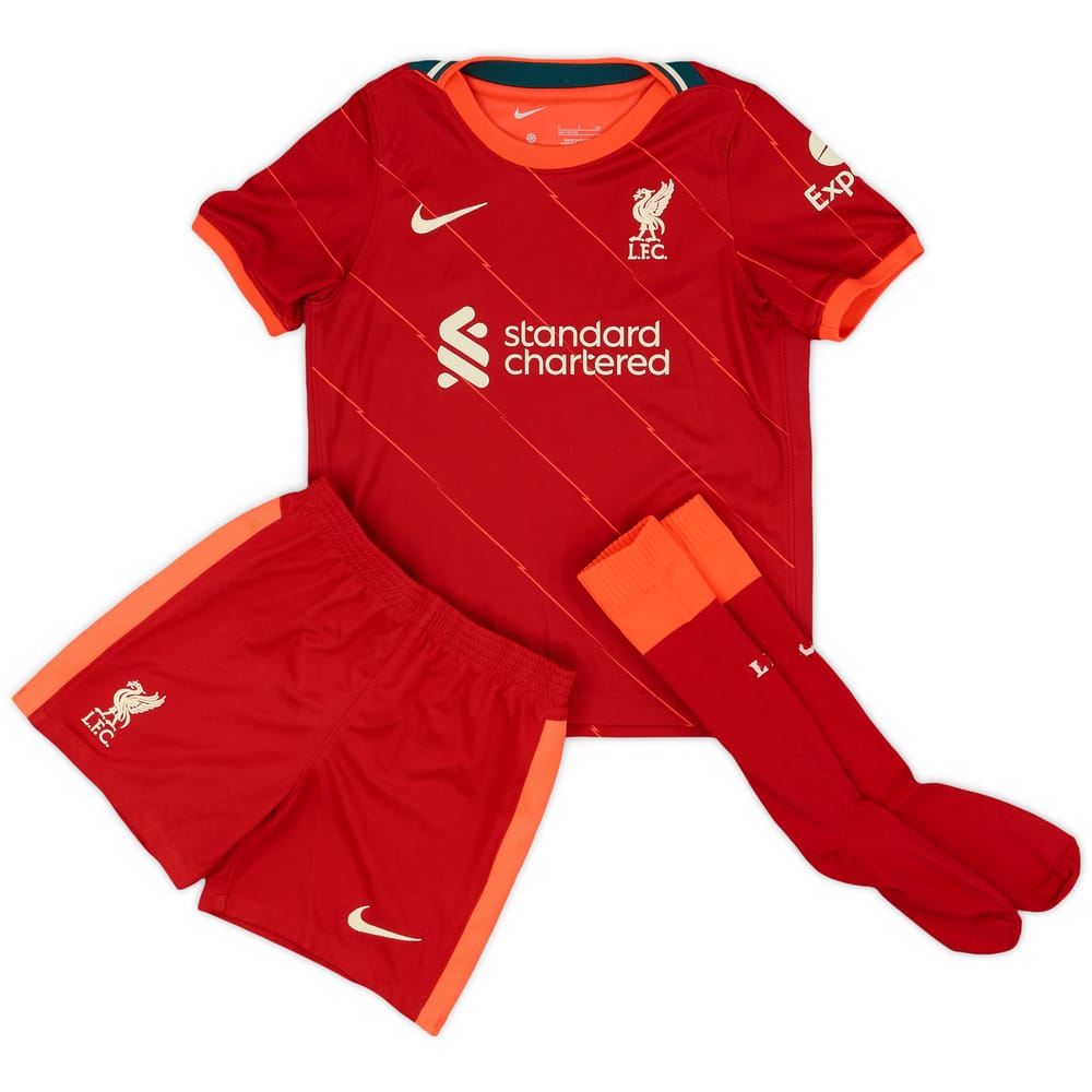 2021-22 Liverpool Home Full Kit - 10/10 - (4-5 Years)