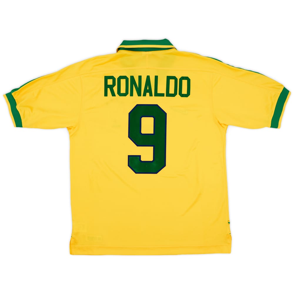 1997-98 Brazil Home Shirt Ronaldo #9 - 5/10 - (L)