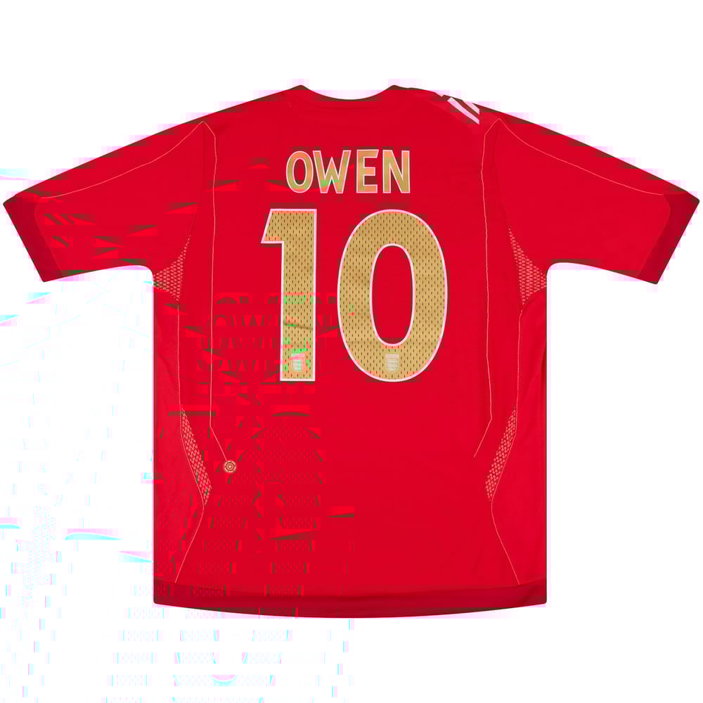 2006-07 England Match Issue Away Shirt Owen #10