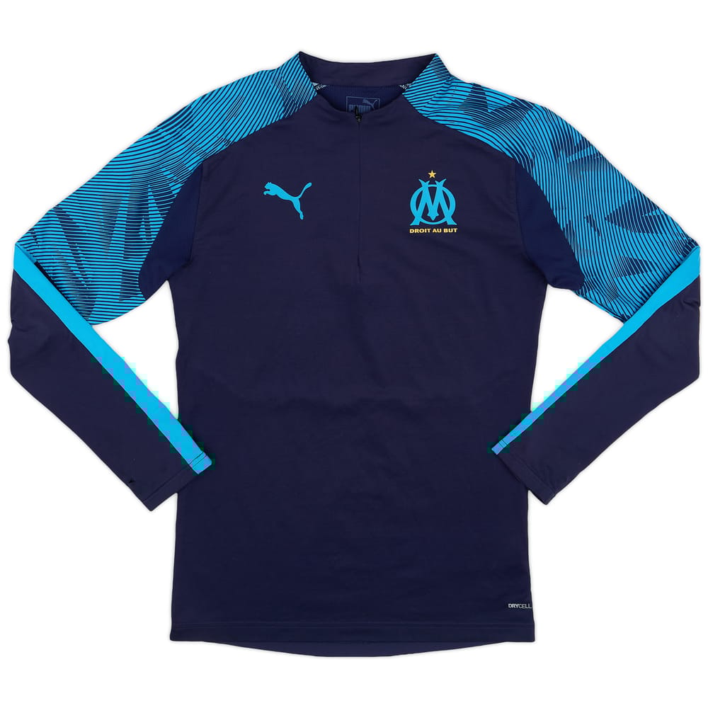 2019-20 Olympique Marseille Puma 1/4 Zip Training Top - 9/10 - (XS)