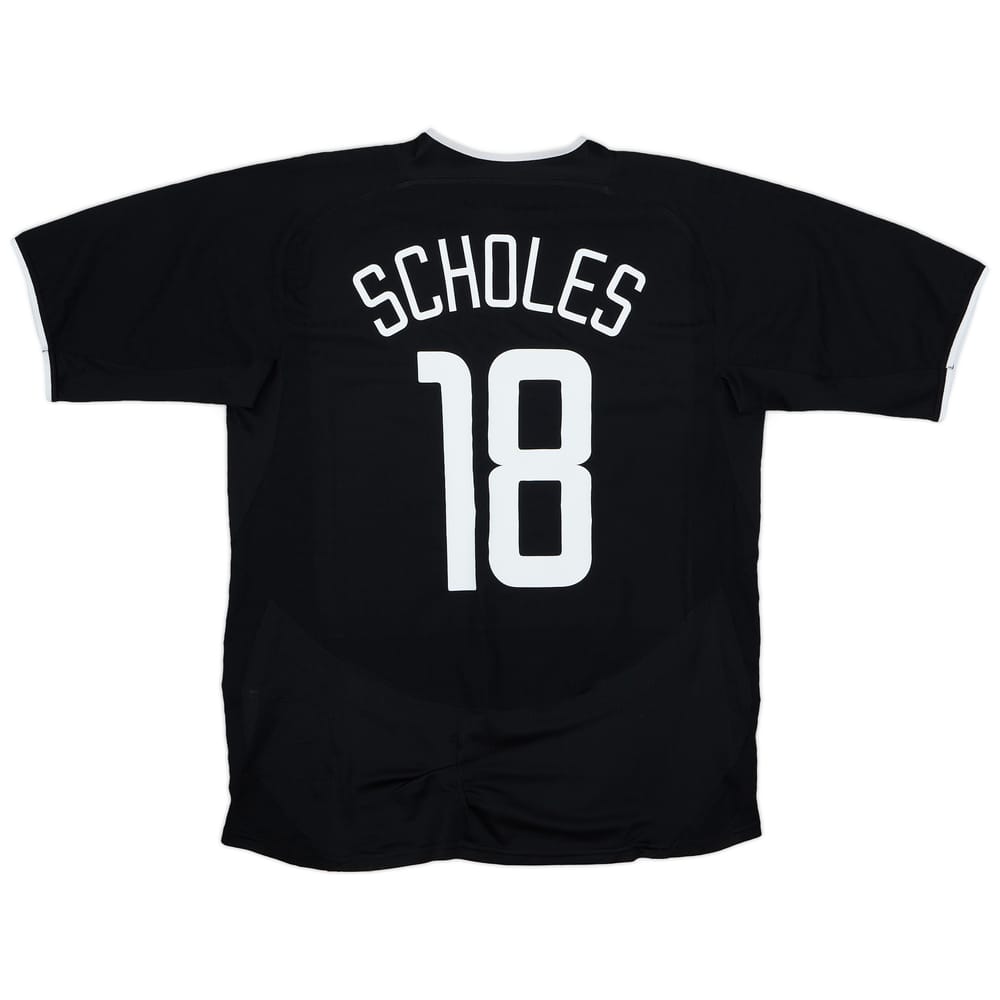 2003-05 Manchester United Away Shirt Scholes #18 - 8/10 - (L)