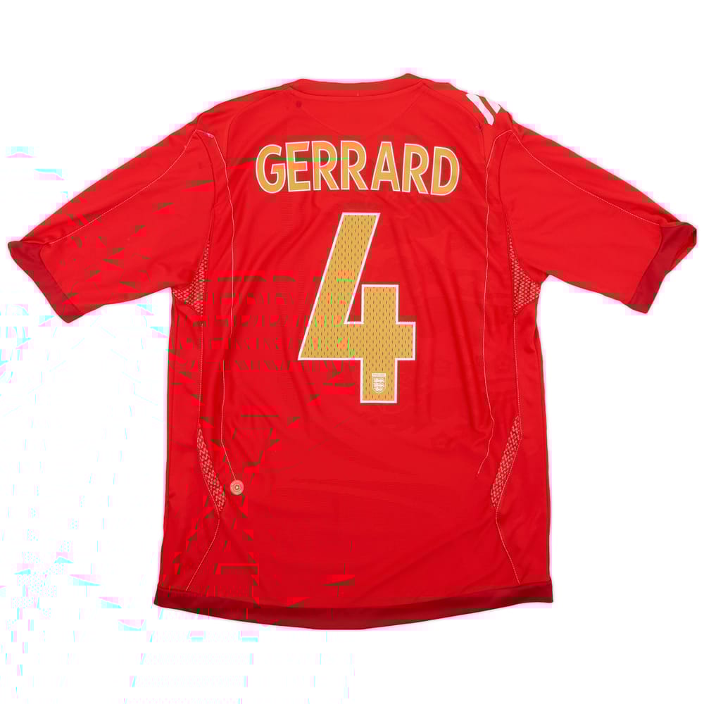 2006-08 England Away Shirt Gerrard #4 - 5/10 - (L)