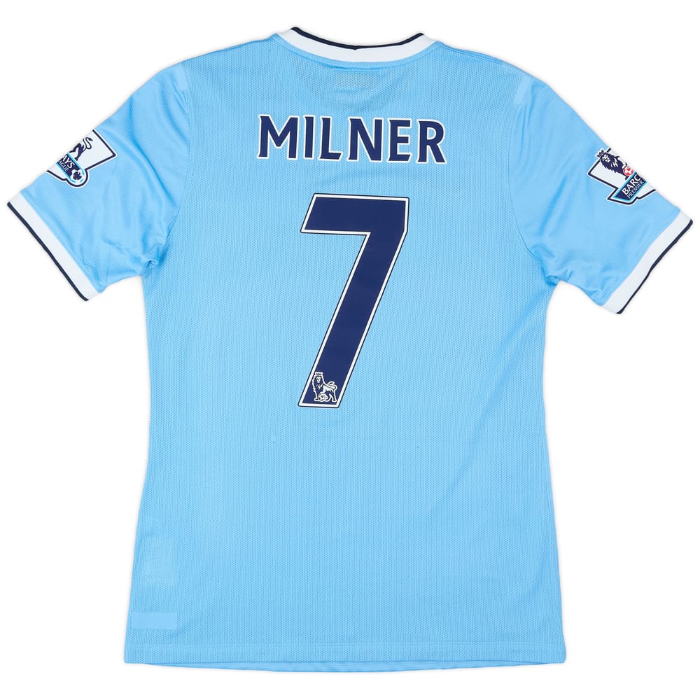 2013-14 Manchester City Match Issue Home Shirt Milner #7