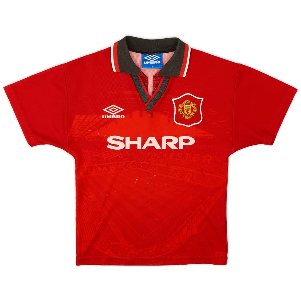 1994-96 Manchester United Home Shirt - 4/10 - (S.Boys)