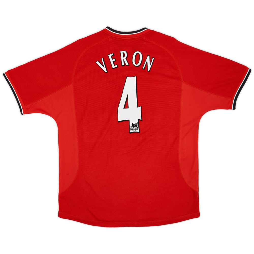 2000-02 Manchester United Home Shirt Veron #4 - 8/10 - (L)