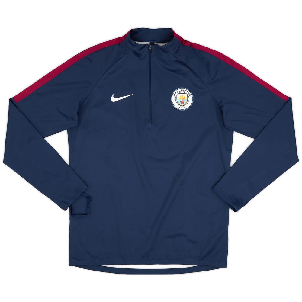 2017-18 Manchester City Nike 1/4 Zip Training Top - 5/10 - (M)