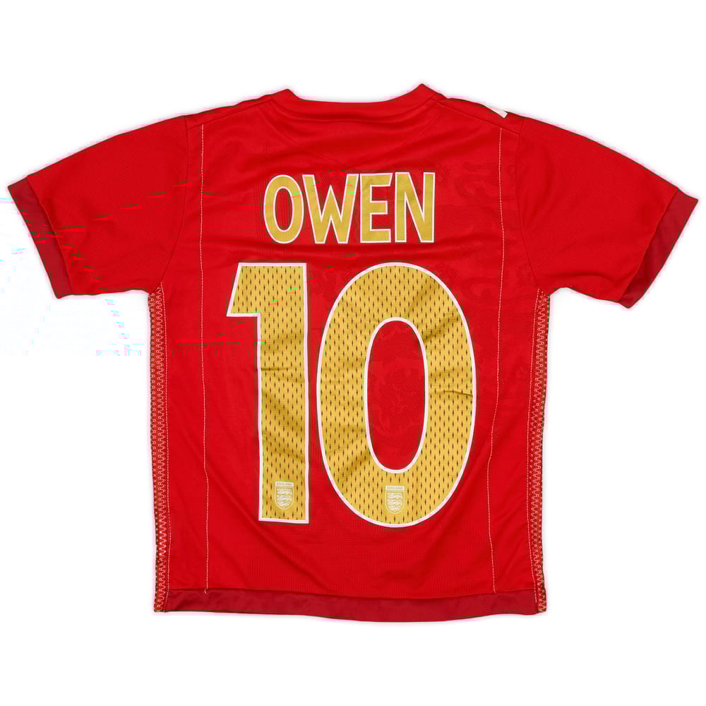 2006-08 England Away Shirt Owen #10 - 9/10 - (6-7 Years)