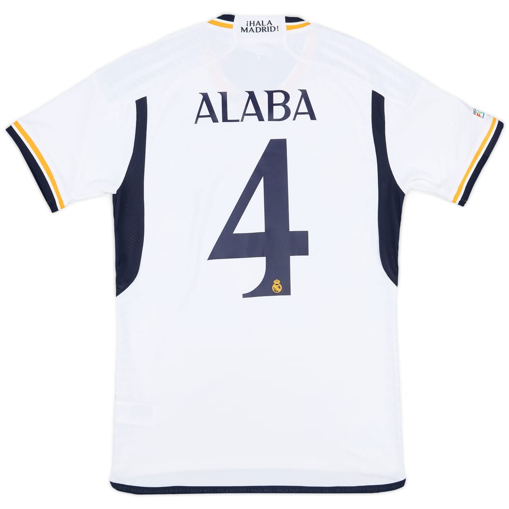 2023-24 Real Madrid Authentic Home CL Shirt Alaba #4 (S)