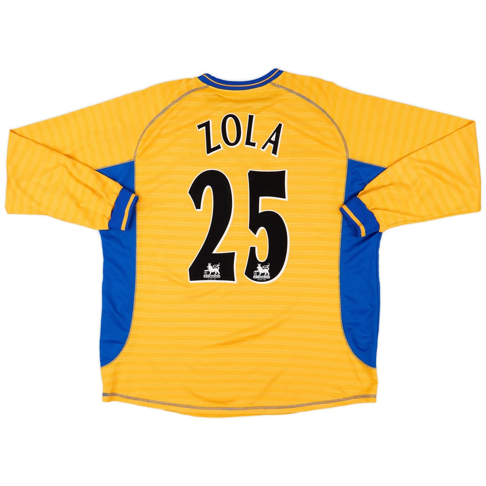 2001-02 Chelsea Third L/S Shirt Zola #25 - 8/10 - (XL)