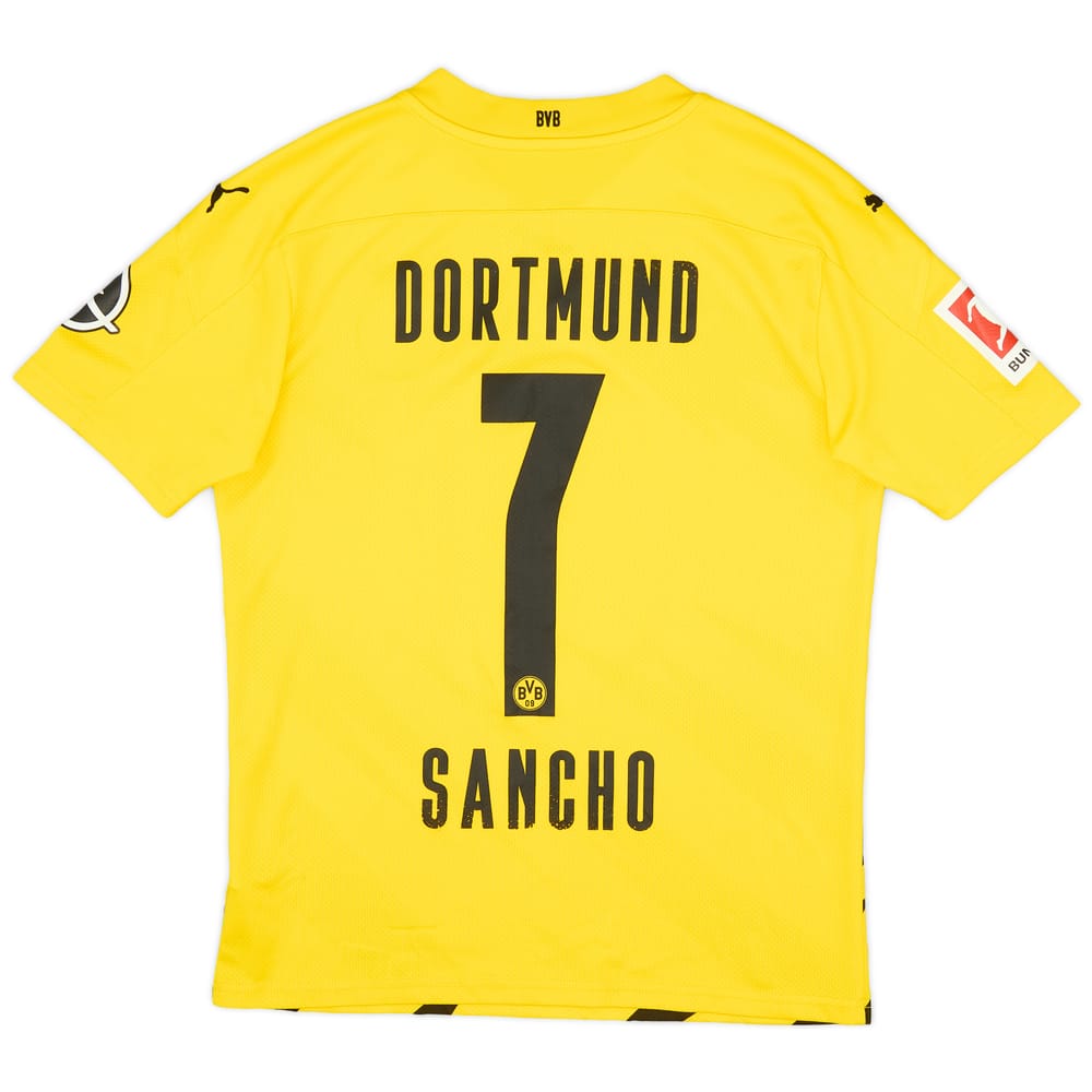 2020-21 Borussia Dortmund Home Shirt Sancho #7 - 7/10 - (S)