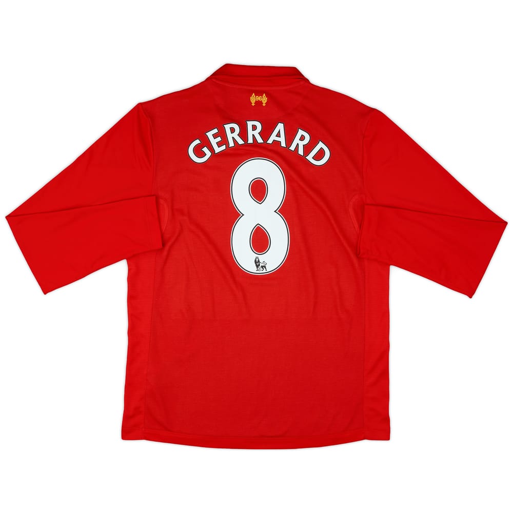 2012-13 Liverpool Home L/S Shirt Gerrard #8 - 7/10 - (M)