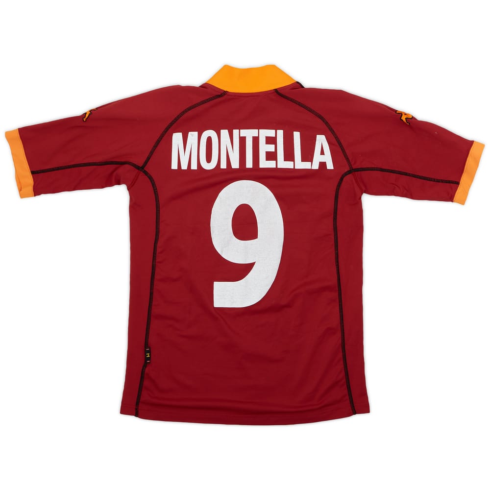 2001-02 Roma Home Shirt Montella #9 - 5/10 - (M)