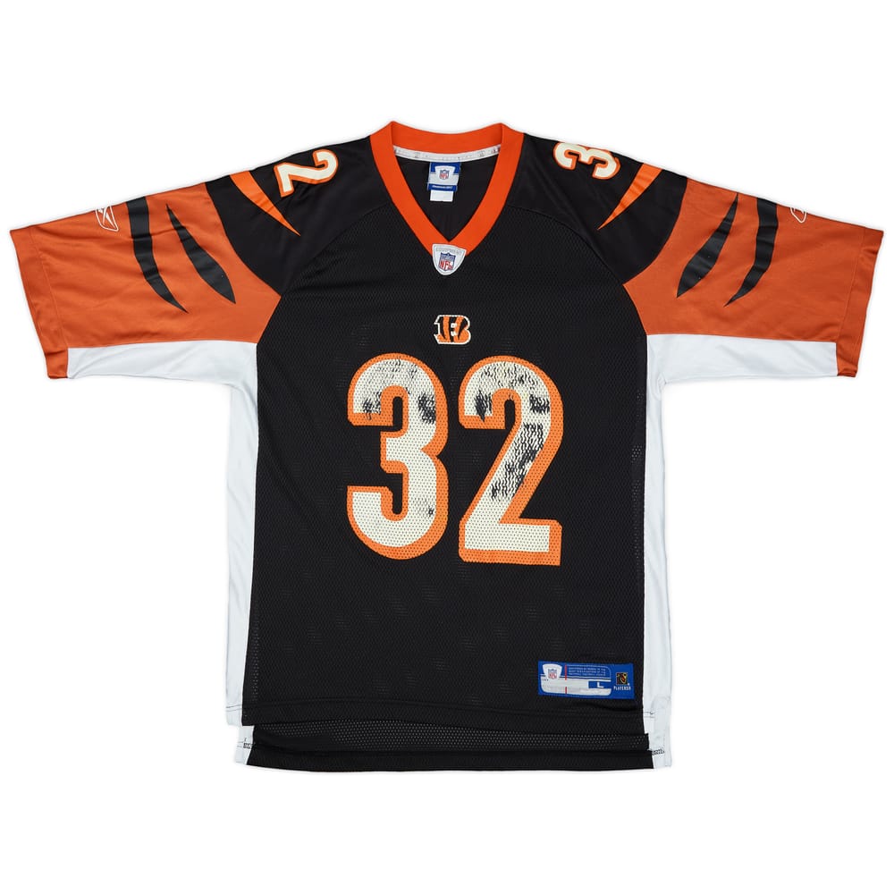 2005-06 Cincinnati Bengals Rudi Johnson #32 Reebok On Field Home Jersey - 5/10 - (L)