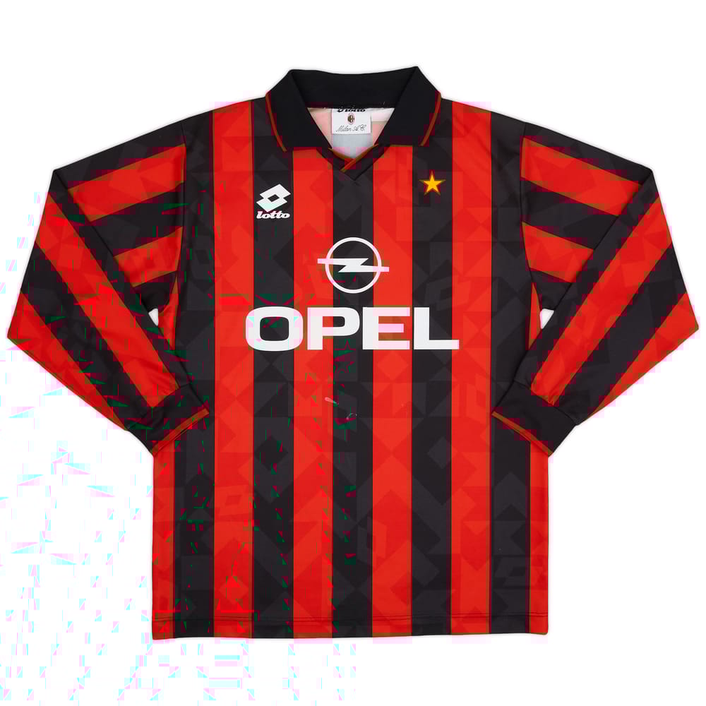1994-95 AC Milan Home L/S Shirt - 6/10 - (L)