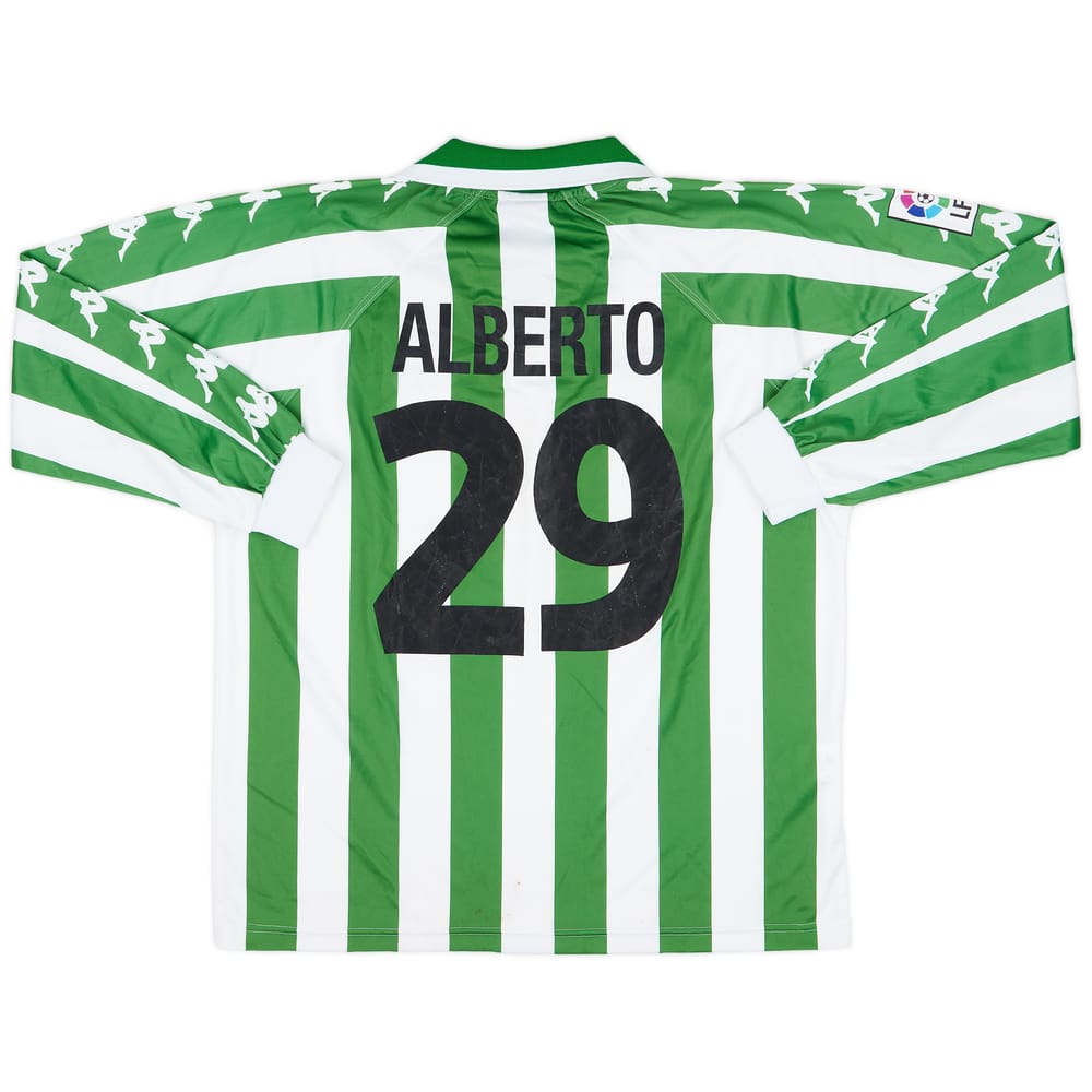 2000-02 Real Betis B Match Worn Home Shirt Alberto #29
