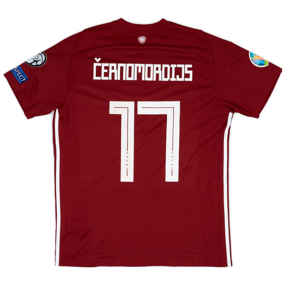 2018-20 Latvia Match Issue Home Shirt Cernomordijs #17