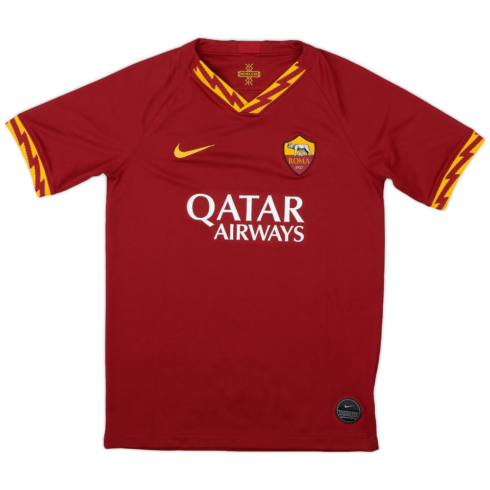 2019-20 Roma Home Shirt - 9/10 - (L.Boys)