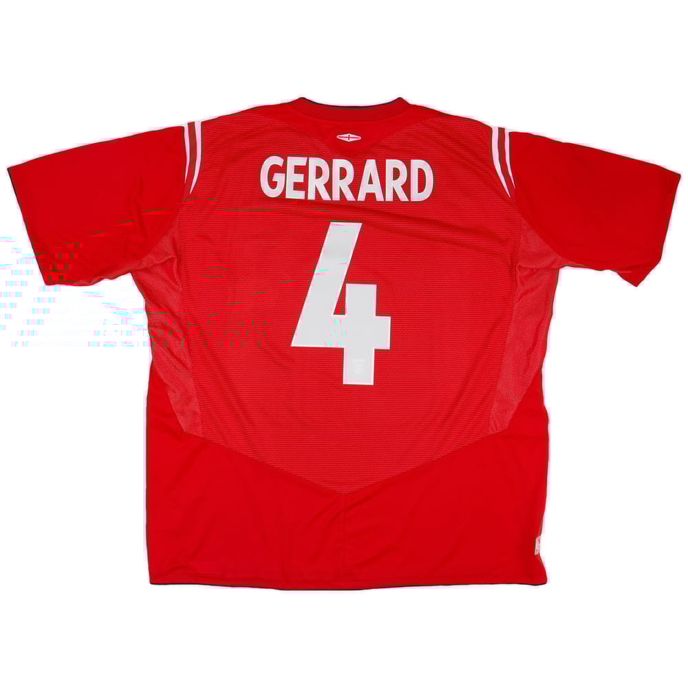 2004-06 England Away Shirt Gerrard #4 - 8/10 - (3XL)