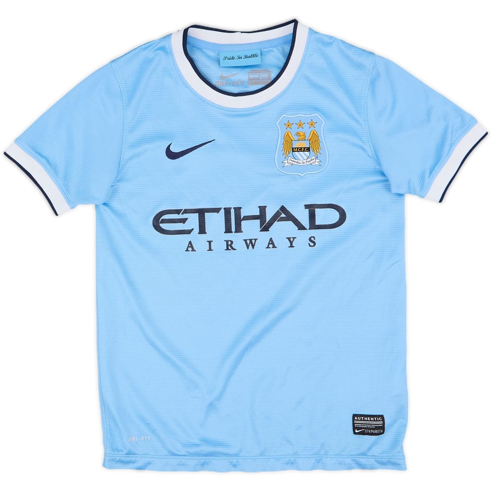 2013-14 Manchester City Home Shirt - 8/10 - (S.Boys)