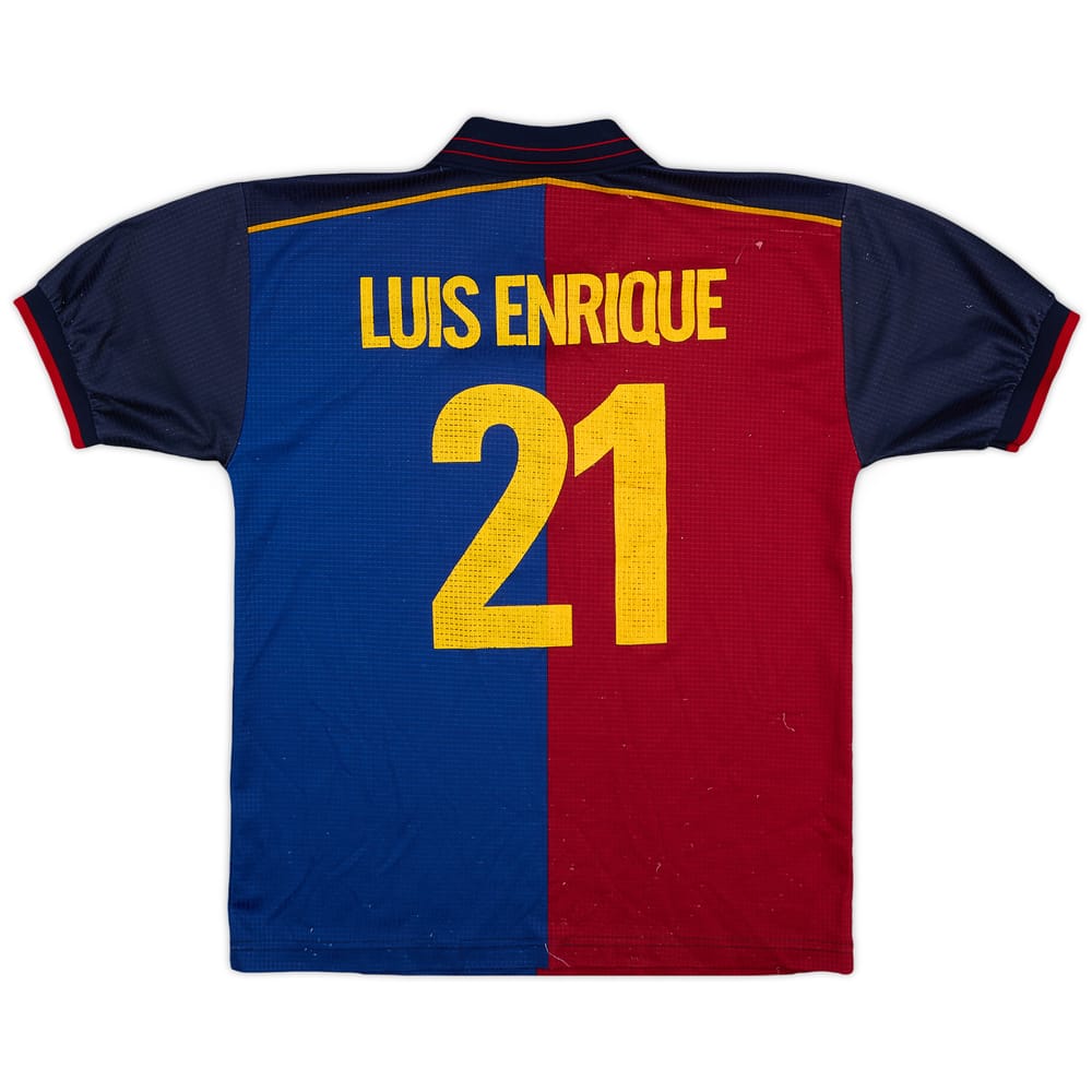 1999-00 Barcelona Centenary Fan Tee Luis Enrique #21 - 5/10 - (L.Boys)