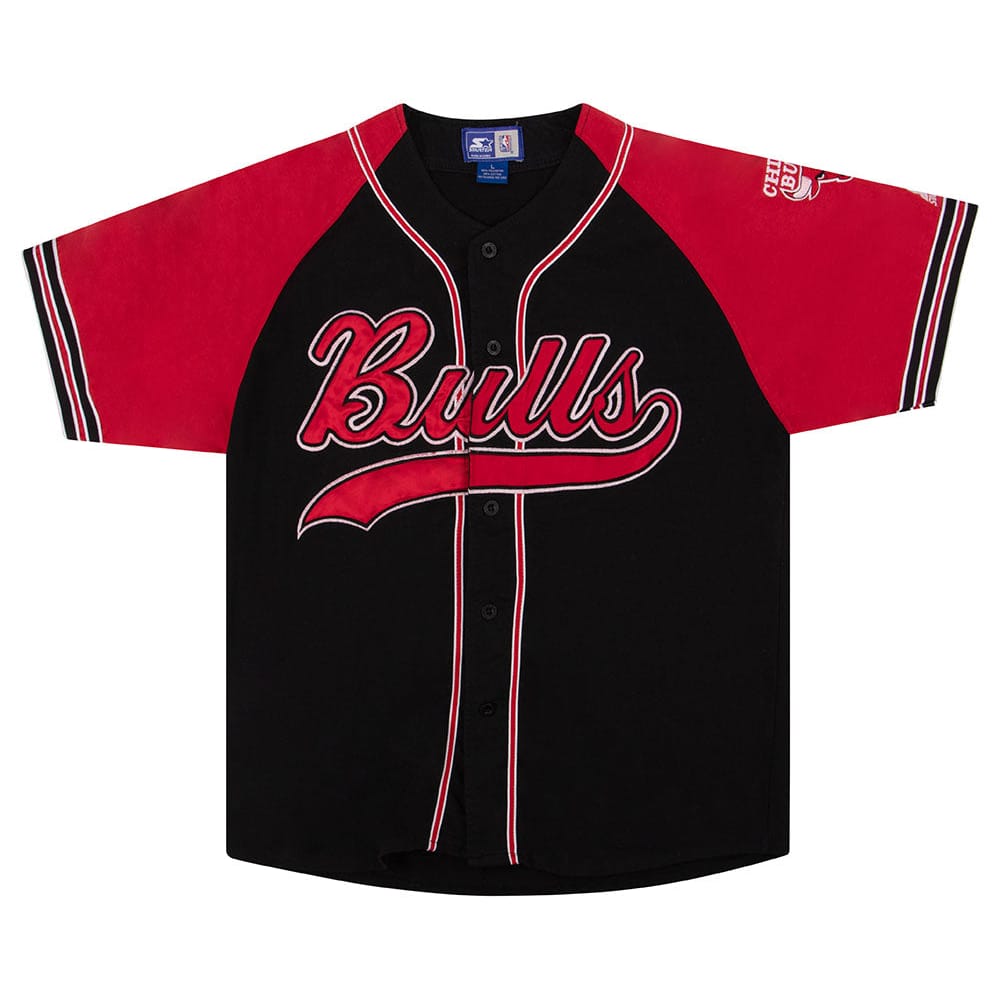 1990s Chicago Bulls Starter Baseball Jersey L