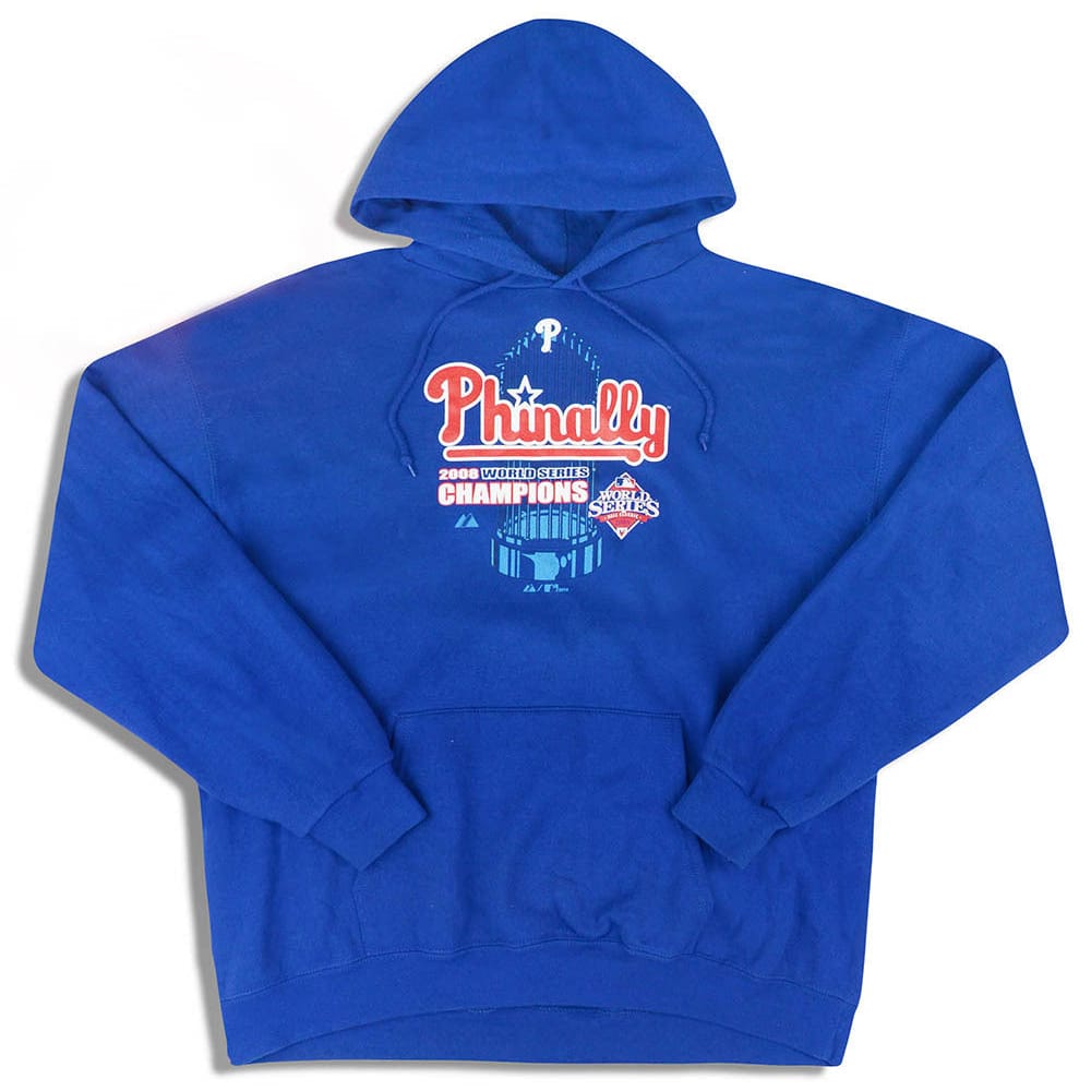 2008 Philadelphia Phillies World Series Champions Majestic Hooded Sweat Top XL