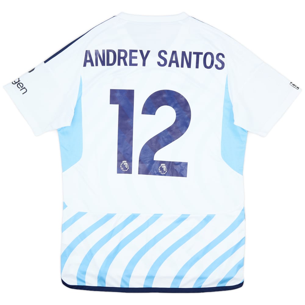2023-24 Nottingham Forest Match Issue Away Shirt Andrey Santos #12