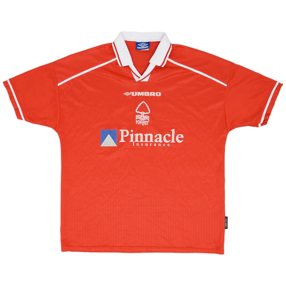 1998-00 Nottingham Forest Signed Home Shirt #10 - 6/10 - (XL)