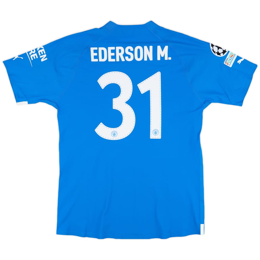 2022-23 Manchester City Match Issue Champions League GK Shirt Ederson M. #31